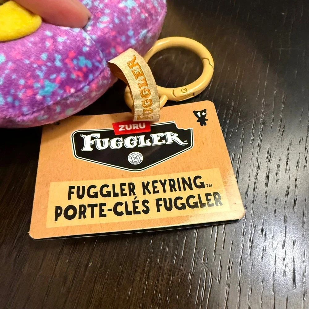 Zuru Fuggler Keyring Plush Purple Splatter Monster New‎ Funny Ugly Monster Clip